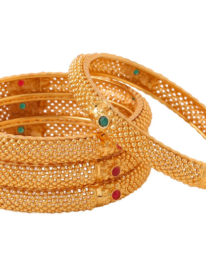 Set of 4 Kundan Studded Bangles