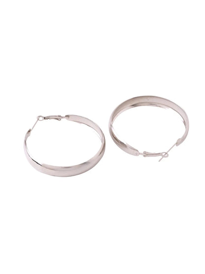 Silver plated hoop earrings