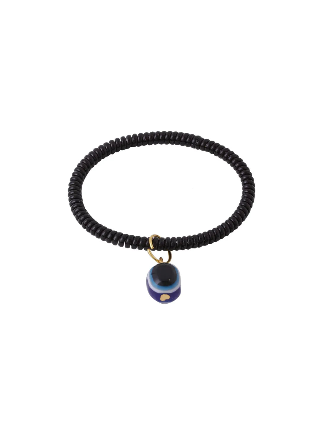 Unisex black evil eye adjustable bracelet