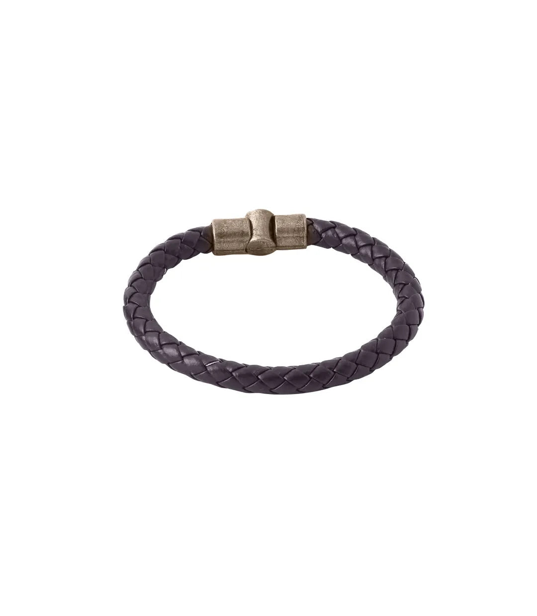 Men Brown leather wraparound bracelet