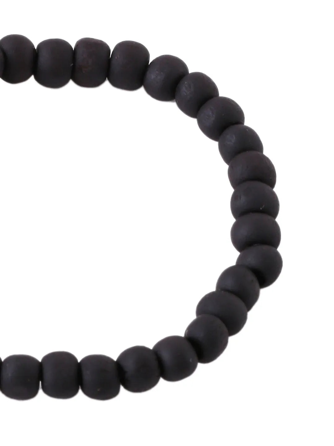 unisex black beads adjustable bracelet