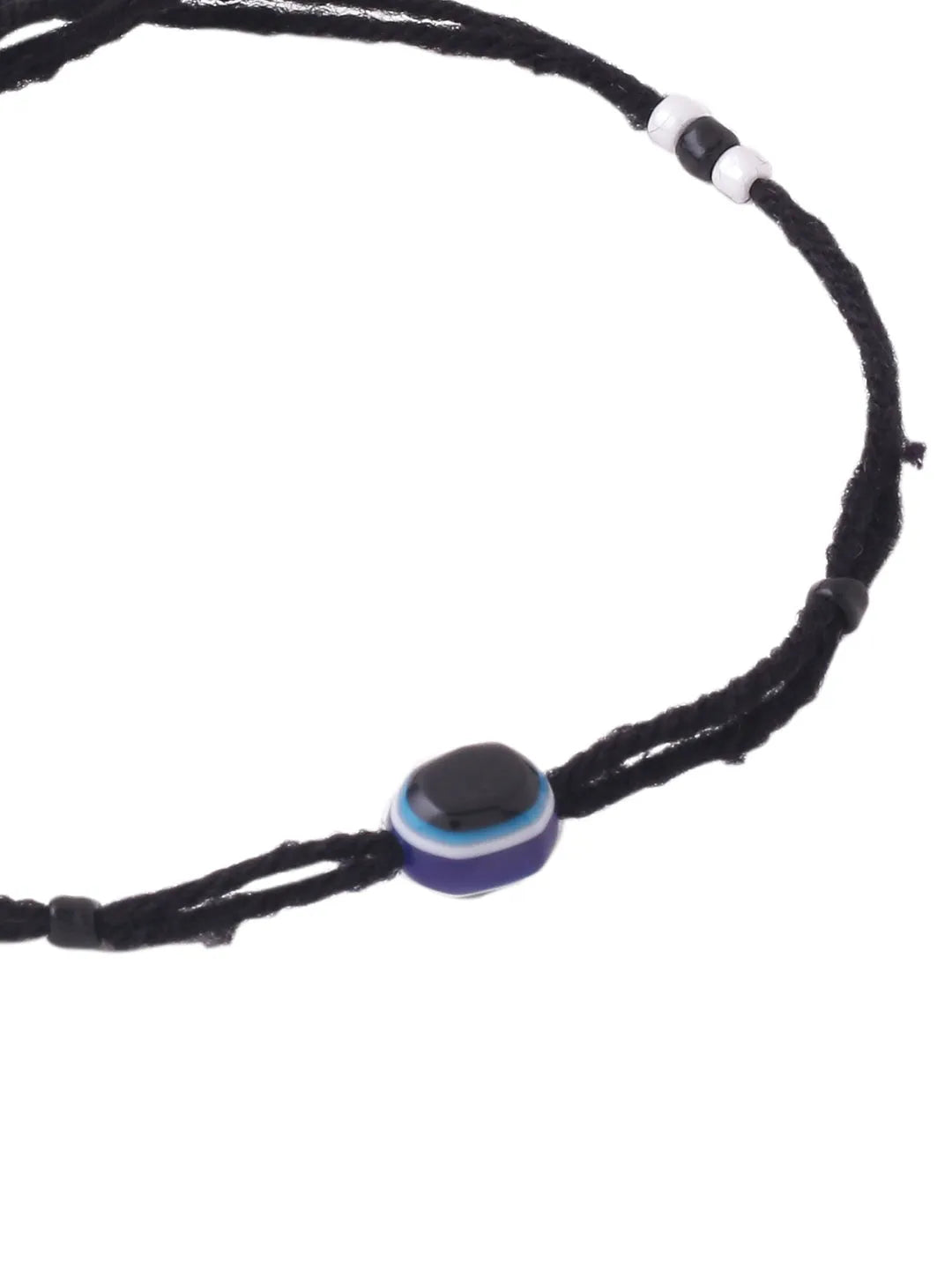 Set of 2 Evil eye beaded Black Anklet