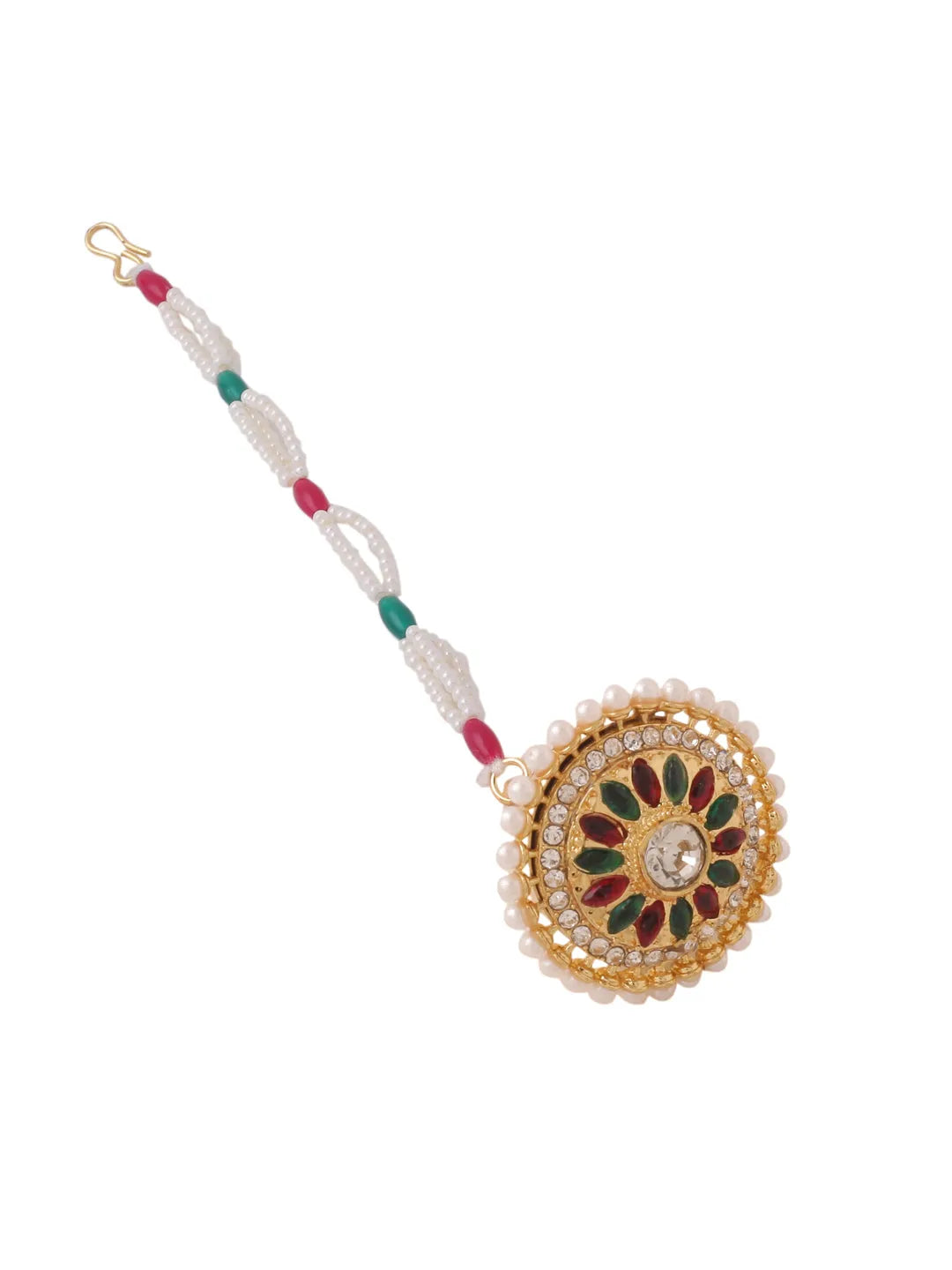 Gold Plated Kundan Borla Maang Tika