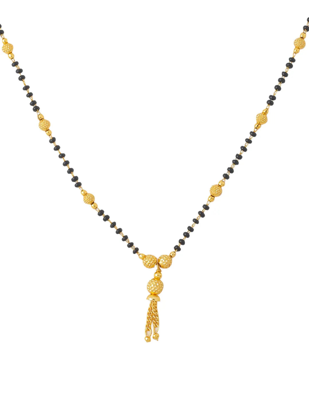 Black Gold Plated Beaded Mangalsutra