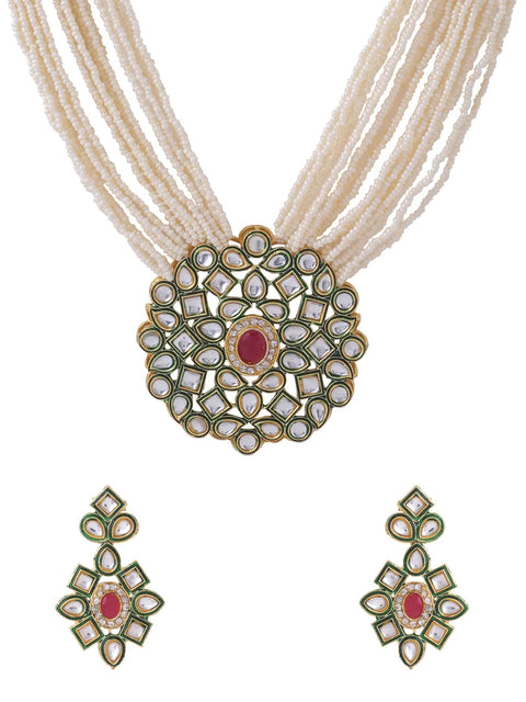 Gold Plated Kundan Studded Jewellery Set