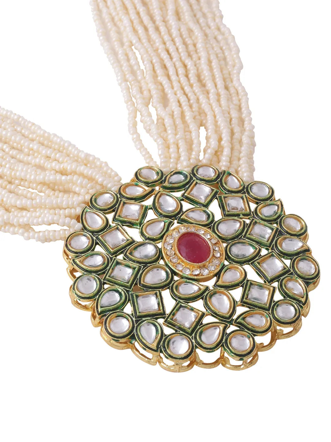 Gold Plated Kundan Studded Jewellery Set