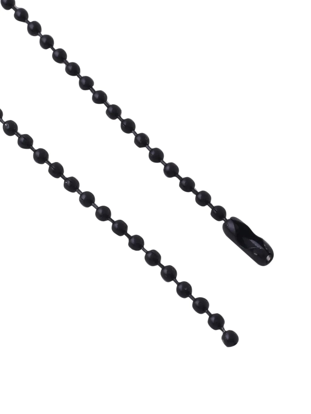 Men Black -Toned Stainless Steel Rhodium Plated Chain With Pendant