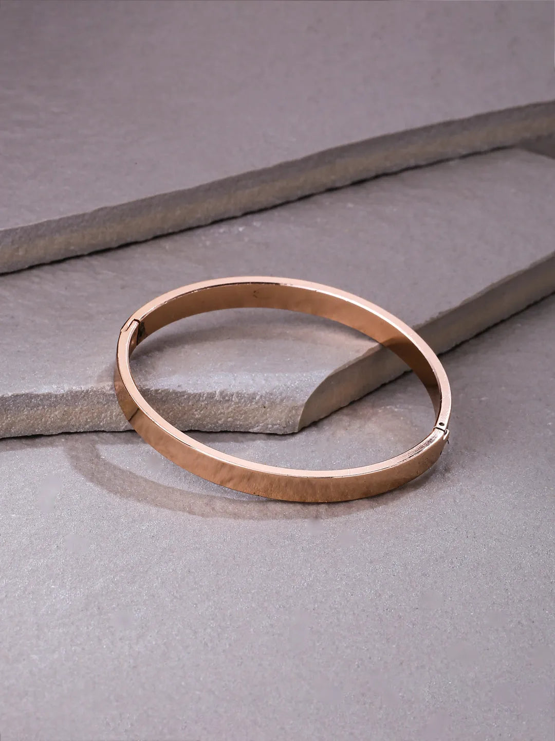 Men rose gold kada bracelet