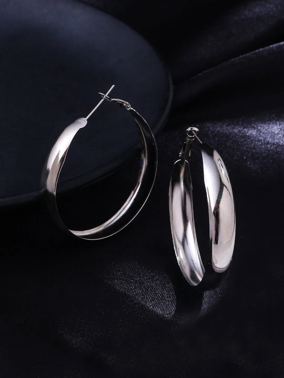 Silver plated hoop earrings