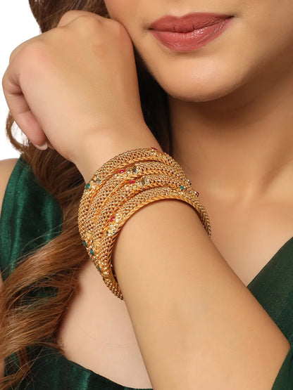 Set of 4 Kundan Studded Bangles