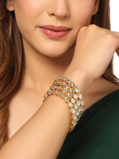 Set of 4 Kundan Studded Bangles