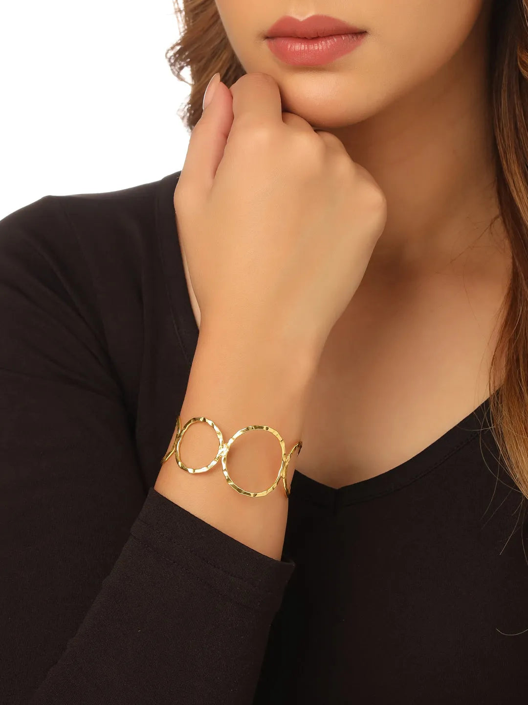 gold plated adjusted kada bracelet