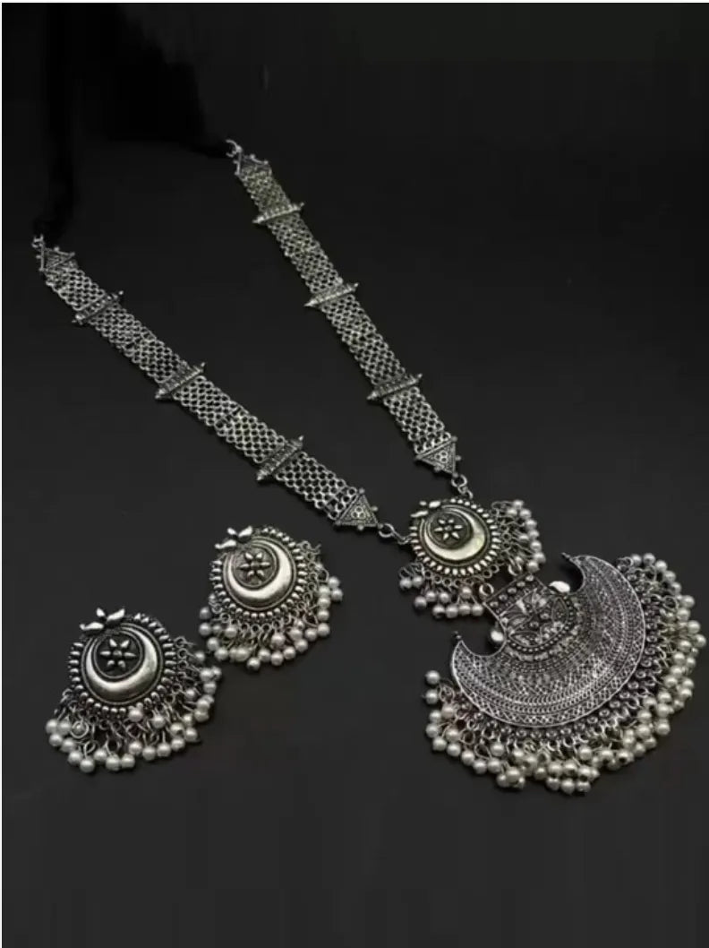 Oxidised Silver Silver Jewellery Set (Combo of 2) Samridhi DC