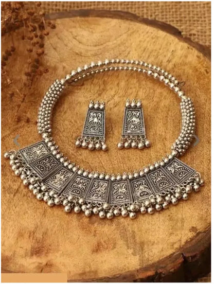 Silver-Plated Beaded Jewellery Set Samridhi DC