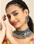 Women Silver- Toned & Blue Stone Studded Jewellery Set Samridhi DC