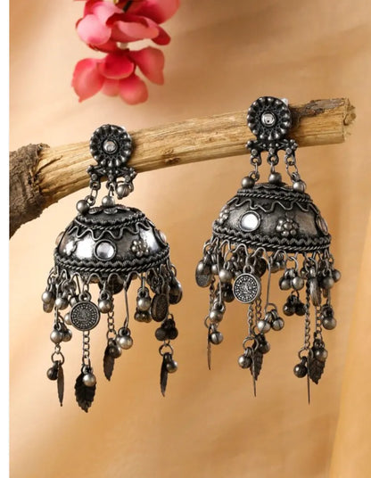 Combo Of 2 Fashionable Princess Charming Oxidised Earrings - Firstglam