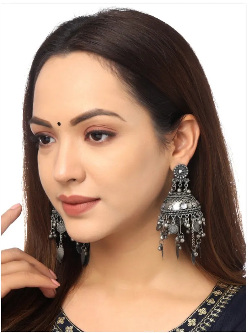 Combo Of 2 Fashionable Princess Charming Oxidised Earrings - Firstglam