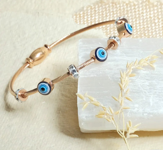 Rose Gold Celestial Rose Gold Evil Eye Kada