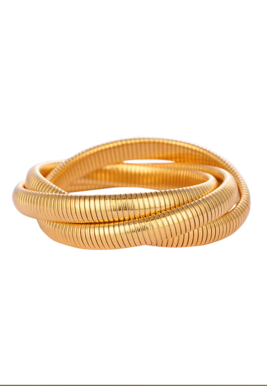 Waterproof Statement Viper Bracelet - 18K Gold Coated