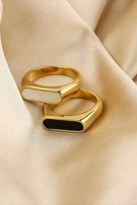 Black & White Bar Rings