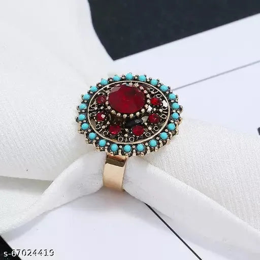 Stylish Boho Design Multicolor Ring - Set Of 1 Destiny Jewels