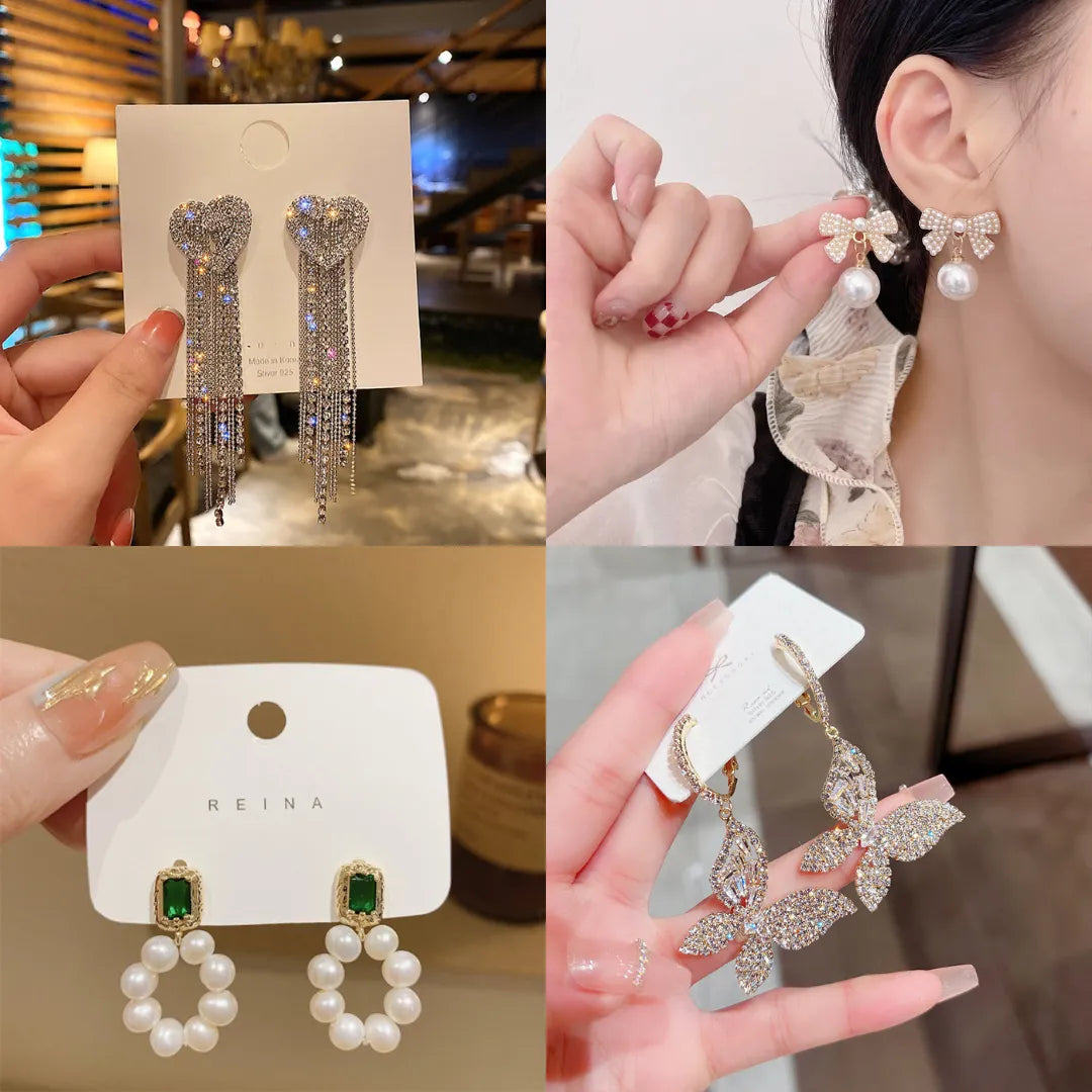 Combo of 4 Korean Drops &amp; Danglers Earrings Set Destiny Jewels