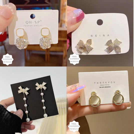 Combo of 4 Trending Korean Earrings Set Destiny Jewels