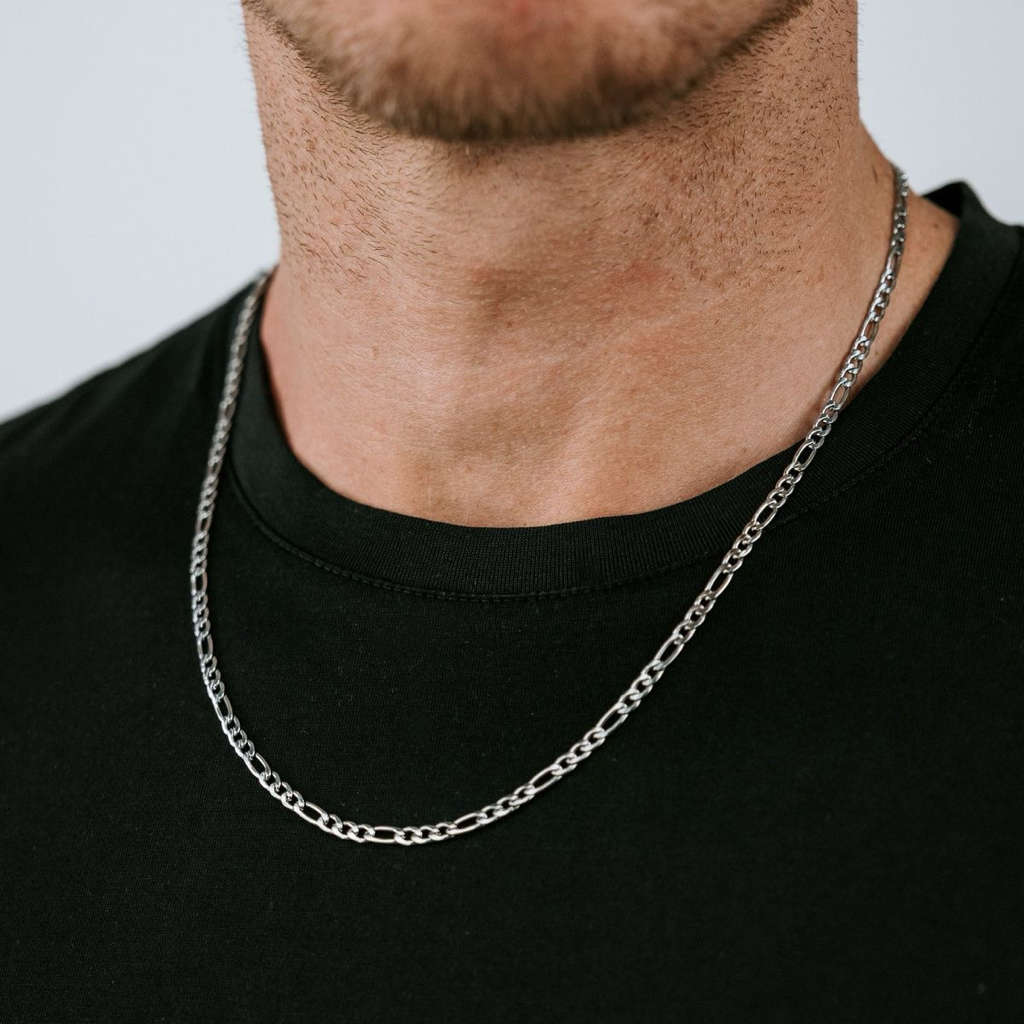 925 Sterling Silver Figaro Chain For Him