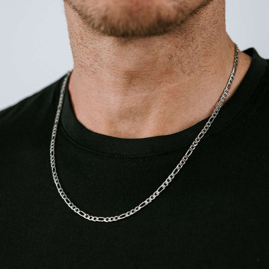 925 Sterling Silver Figaro Chain For Him