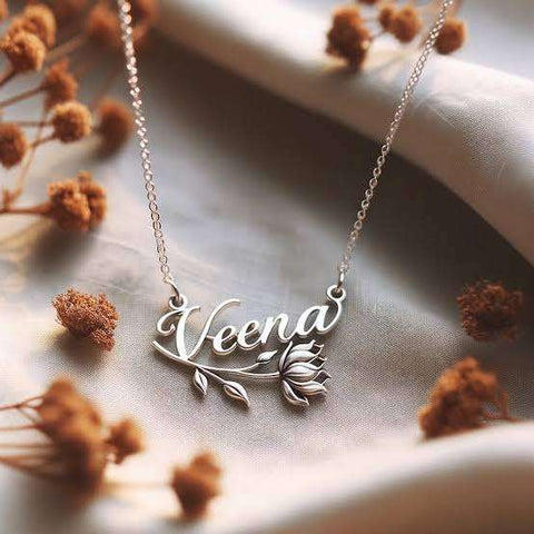 Sterling Silver Personlised Name Necklace For Her