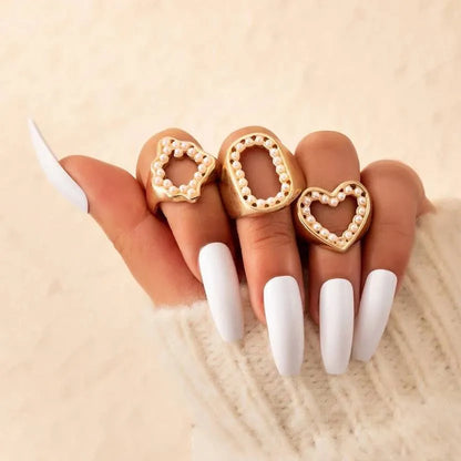 Minimal Combo Of 3 Pcs Gold Plated Stylish Finger Rings - Set Of 3 Destiny Jewels