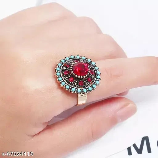 Stylish Boho Design Multicolor Ring - Set Of 1 Destiny Jewels