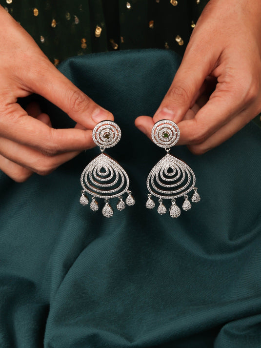 Anantara Luxurious Party Wear Earrings With Emerald Stone For Style Statement