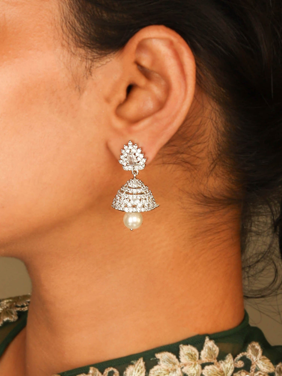 Light Weight Elegant Jhumka With Pearl Drop For Women For All Types Of Occasions