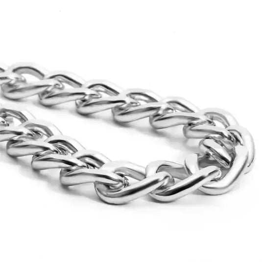 Silver Chunky Stainless Steels Necklace Chain Destiny Jewels