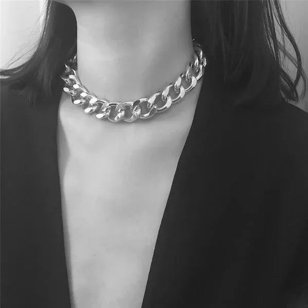 Silver Chunky Stainless Steels Necklace Chain Destiny Jewels