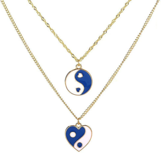 Latest Stylish Heart &amp; Circle Shape Pendant Chain Set Destiny Jewels