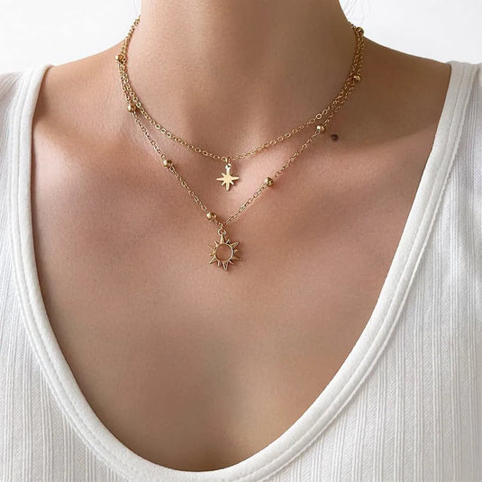 Crystal Gold-Plated Plated Metal Necklace Destiny Jewels