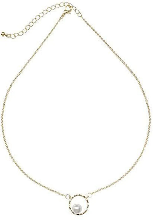 Elegant Thin Chain Necklace With Pearl For Dailywear Destiny Jewels