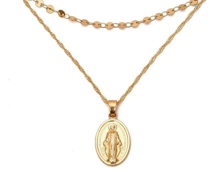 Stylish Gold Plated Jesus Religion Pendant Necklace For Women Destiny Jewels