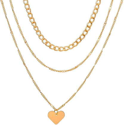 Fashionable Gold Plated Heart Shape Pendant Necklace Destiny Jewels