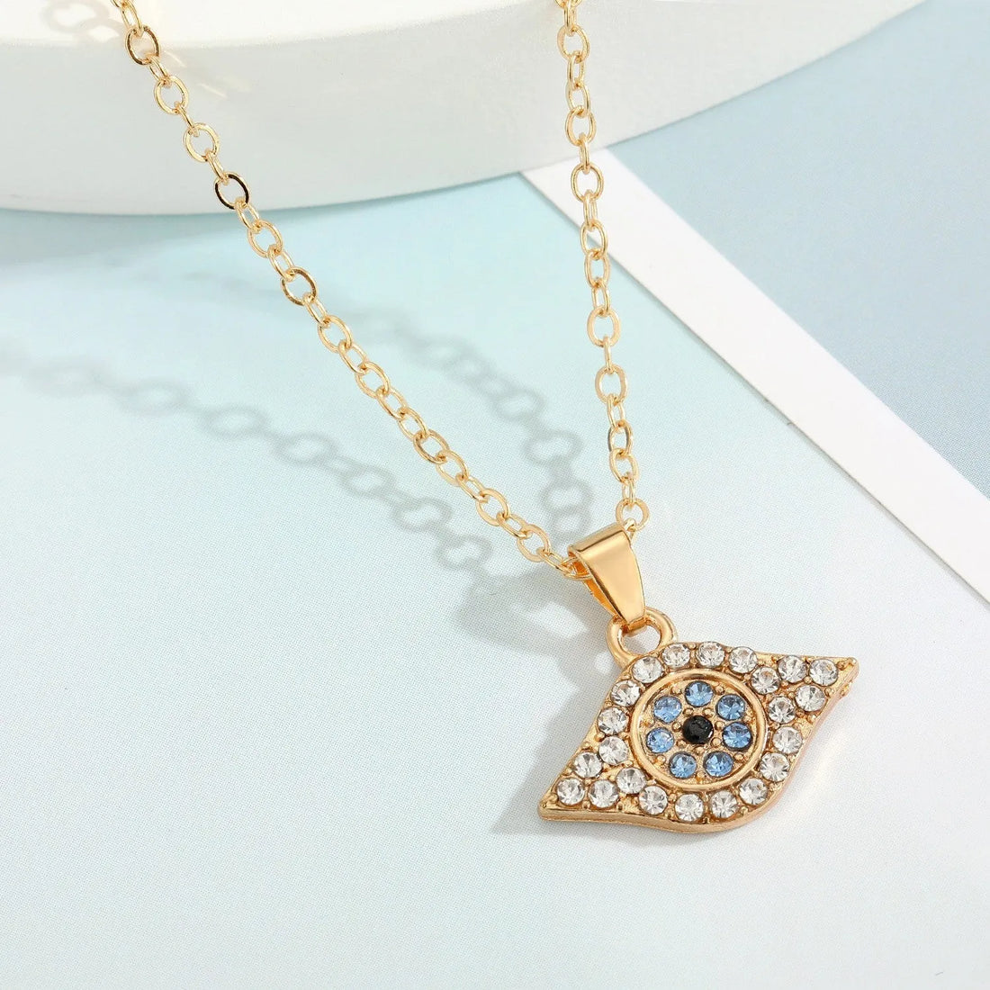 Stylish Evil Eye Gold Plated Necklace Chains Destiny Jewels