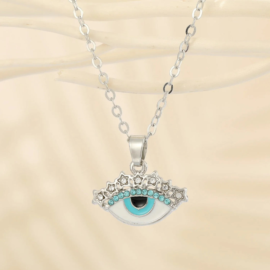 Stylish Evil Eye Gold Plated Necklace Chains Destiny Jewels