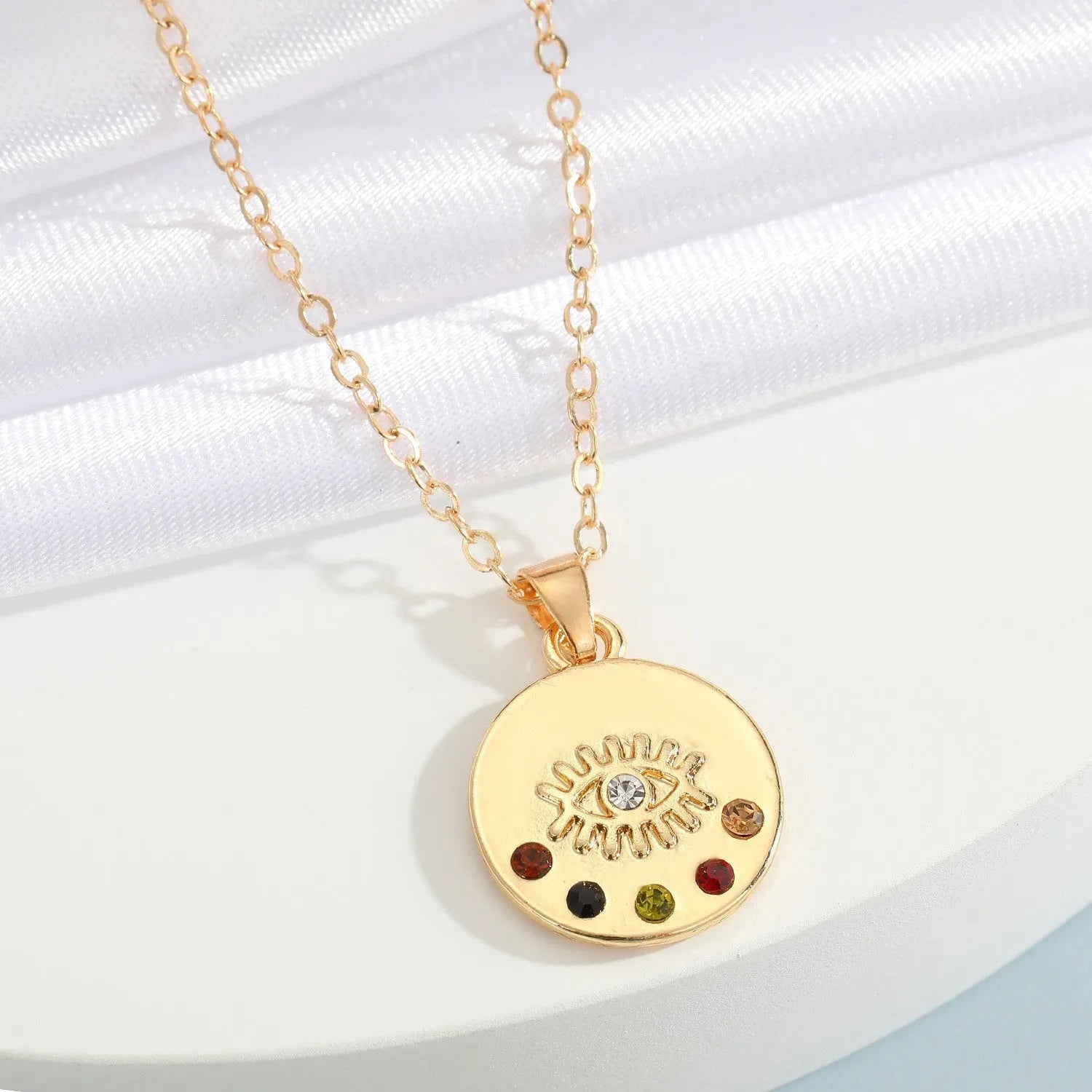 Minimal Evil Eye Gold Plated Chain Destiny Jewels