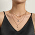 Gold Plated Fashion Evil Eyes And Drope Moon Decor Multilayer Gold Necklace Alloy Necklace Destiny Jewels