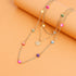 Gold Plated Bohemian Multilayer Colorful Seed Bead Evil Eye Layered Necklace Alloy Layered Destiny Jewels