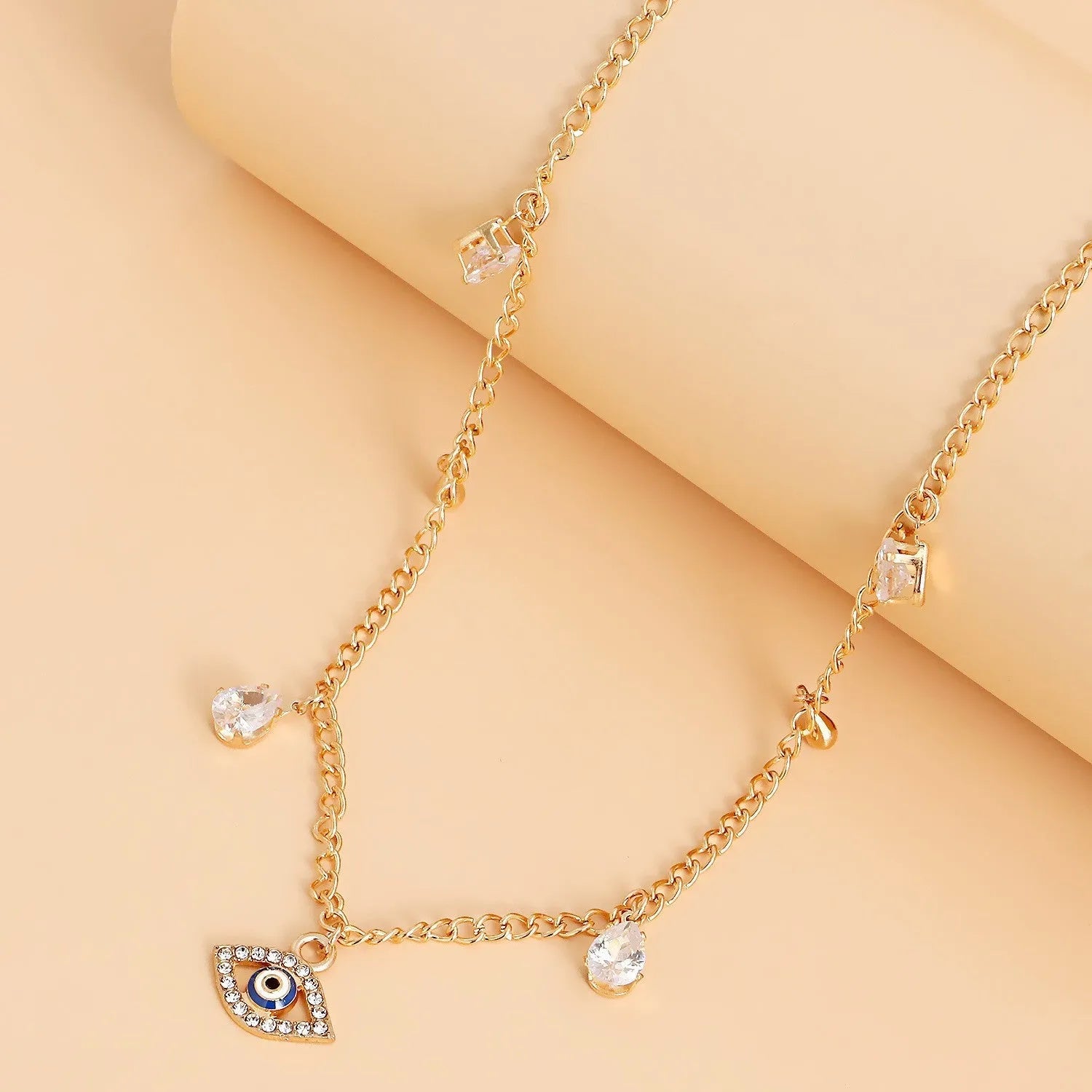 Modern Gold Plated Evil Eye Chain Destiny Jewels