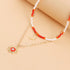 Gold Plated Red Evil Eye With Sunflower And Moon Multilayer Necklace Alloy Necklace Destiny Jewels