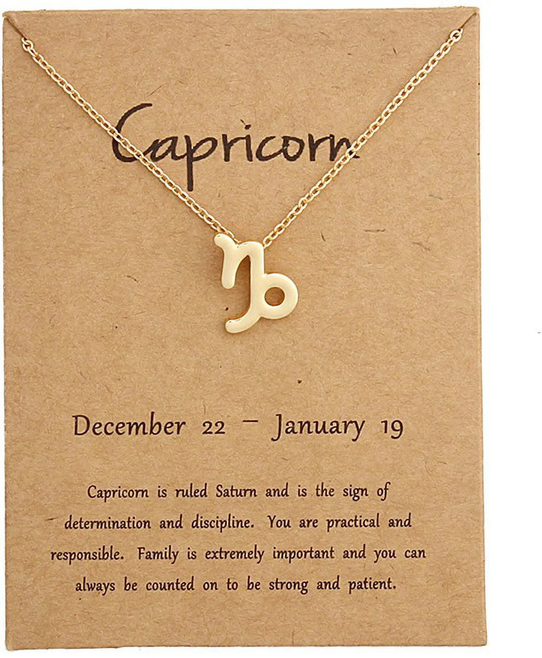 Desiny Jewels Gold Plated Capricorn Zodiac Pendant Symbol Destiny Jewels