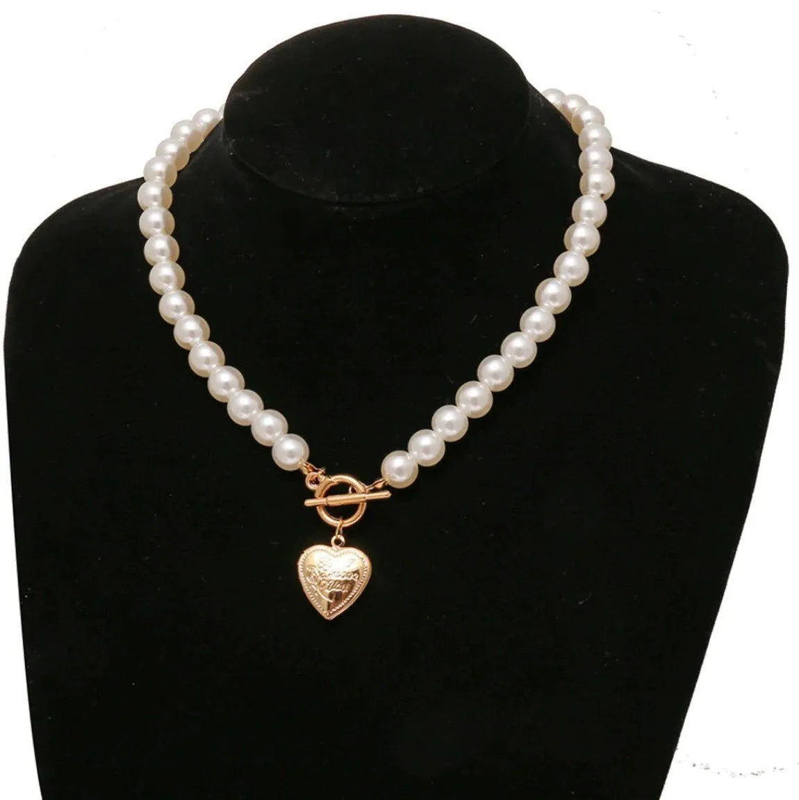 Fashionable Pearl Gold-Plated Plated Alloy Necklace Destiny Jewels